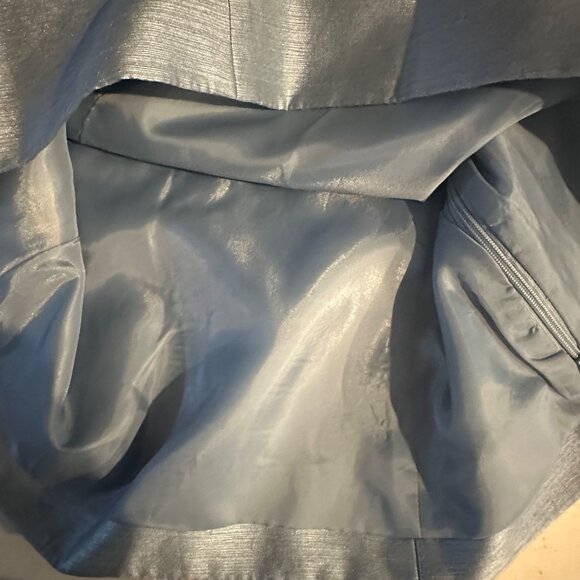 Kasper Petite 6P Shimmering Blue Sleeveless Top - Picture 5 of 8